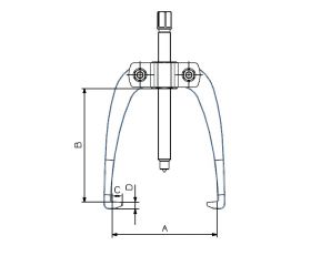 EXTRACTOR FORZA SERIE 2740 AUTOCENTRANTE LIGERO DE 2 PATAS
