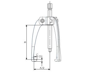 EXTRACTOR FORZA SERIE 2740T AUTOCENTRANTE LIGERO DE 3 PATAS