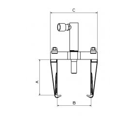CONJUNTO EXTRACTOR HIDRÁULICO DE CILINDRO MACIZO COMPLETO FORZA SERIE 3000HF DOS PATAS
