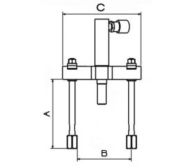CONJUNTO EXTRACTOR HIDRÁULICO DE CILINDRO MACIZO COMPLETO FORZA SERIE 3100HF DE ALARGADERAS