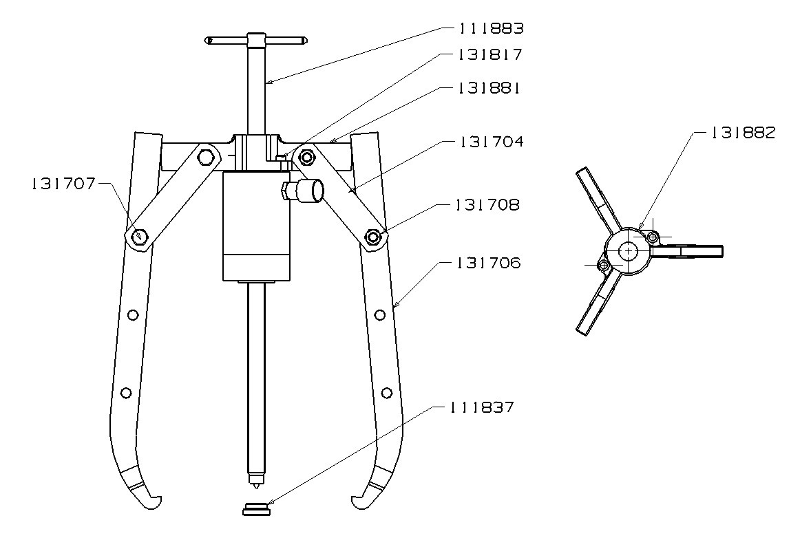 CONJUNTO EXTRACTOR HIDRÁULICO DE PATAS OSCILANTES COMPLETO FORZA SERIE 3300H