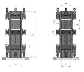 TORRE FORZA DE MORDAZAS DOBLES