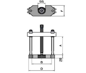 EXTRACTOR DE BULONES HIDRÁULICO FORZA 5 TONELADAS PARTE MECÁNICA