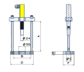 EXTRACTOR DE BULONES HIDRÁULICO FORZA 5 TONELADAS COMPLETO