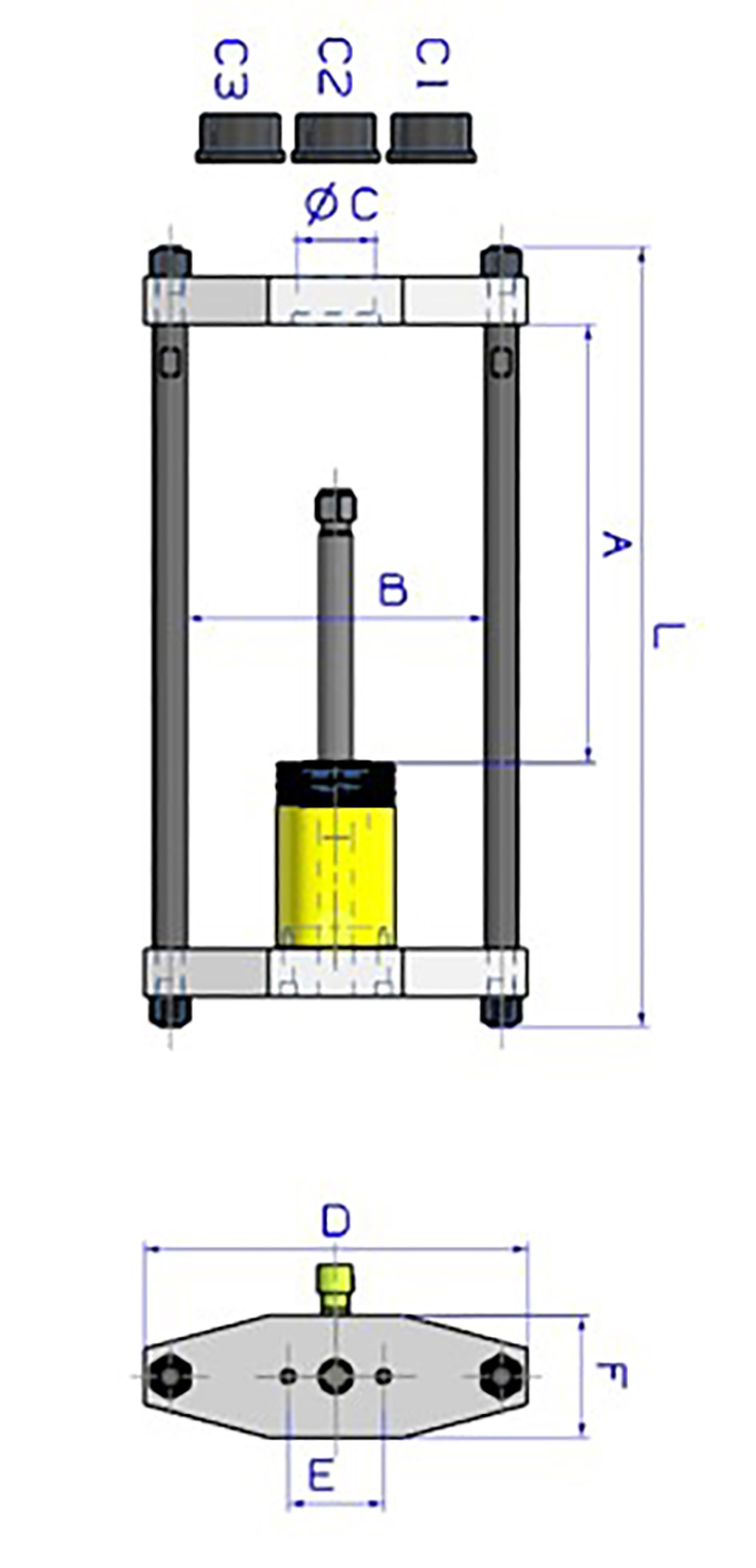 EXTRACTOR HIDRÁULICO FORZA DE BULONES Y EJES