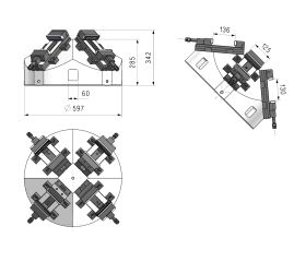 PIRÁMIDE CON 4 MORDAZAS