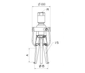 CONJUNTO HIDRÁULICO DE EXTERIORES E INTERIORES PARTE MECÁNICA FORZA SERIE 4704H DE 3 PATAS