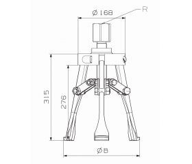 CONJUNTO HIDRÁULICO DE INTERIORES PARTE MECÁNICA FORZA SERIE 4708H DE 3 PATAS