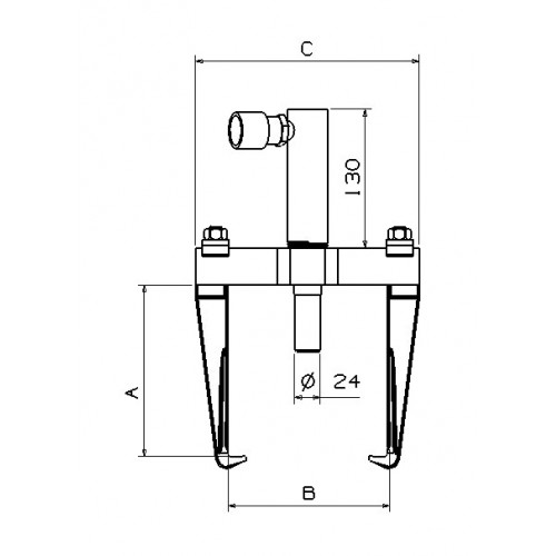 CONJUNTO HIDRÁULICO DE CILINDRO MACIZO PARTE MECÁNICA FORZA SERIE 1000HF DE DOS PATAS