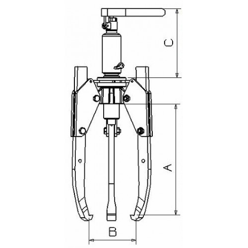 EXTRACTOR HIDRÁULICO AUTOCENTRANTE FORZA CON BOMBA Y CILINDRO SERIE 1300CTA