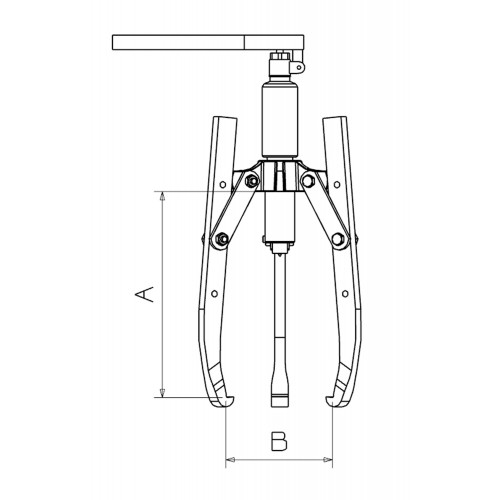 EXTRACTOR HIDRÁULICO FORZA CON BOMBA Y CILINDRO SERIE 1300CTH