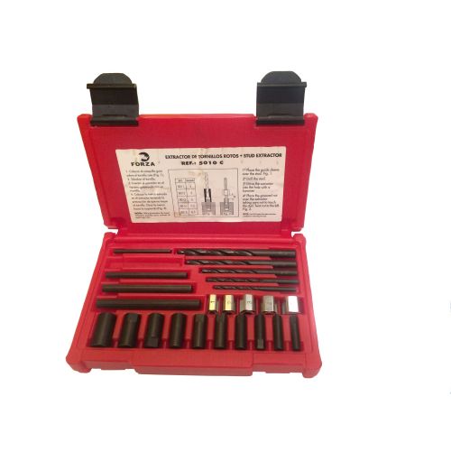 JUEGO EXTRACTORES DE TORNILLOS ROTOS FORZA CON BROCAS IZQUIERDAS Y GUÍAS SERIE 5010KI