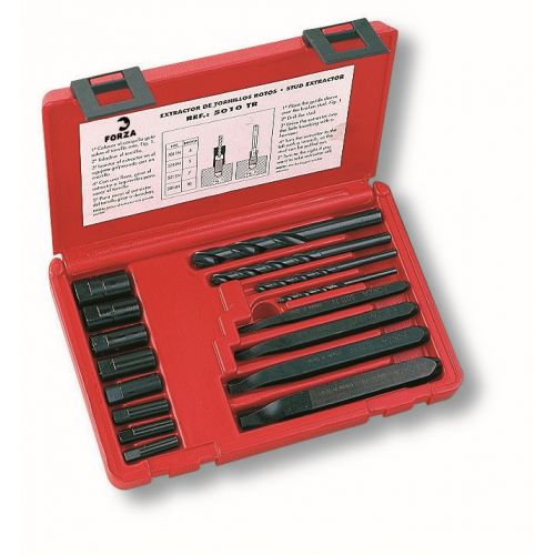 JUEGO EXTRACTOR TORNILLOS ROTOS FORZA CON BROCAS Y GUÍAS EXTERIORES SERIE 5010TR