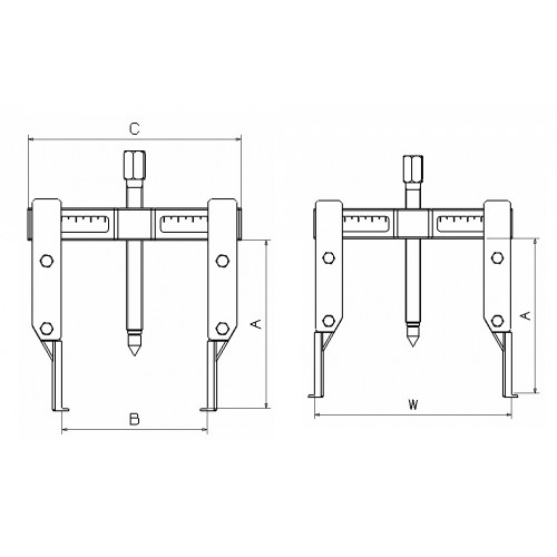 EXTRACTOR FORZA SERIE 1750 DE 2 PATAS FINAS