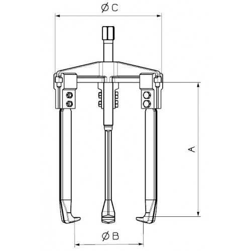 EXTRACTOR FORZA SERIE 2400LT DE 3 PATAS LARGAS