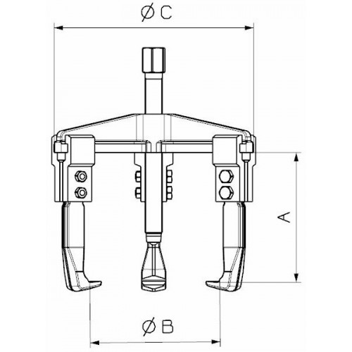 EXTRACTOR FORZA SERIE 2400T DE 3 PATAS