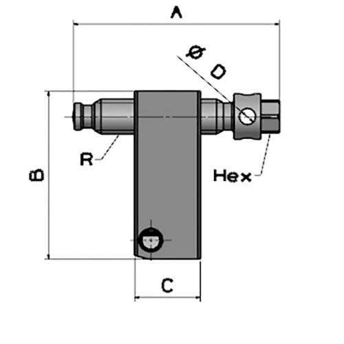 TACO HUSILLO MECÁNICO COMPLETO HORIZONTAL FORZA PARA SERIE 300