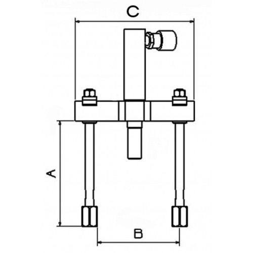 CONJUNTO EXTRACTOR HIDRÁULICO DE CILINDRO MACIZO COMPLETO FORZA SERIE 3100HF DE ALARGADERAS