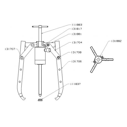 CONJUNTO EXTRACTOR HIDRÁULICO DE PATAS OSCILANTES COMPLETO FORZA SERIE 3300H