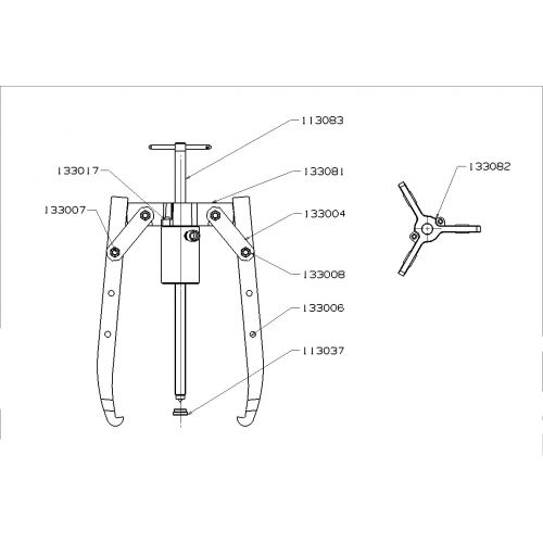 CONJUNTO EXTRACTOR HIDRÁULICO DE PATAS OSCILANTES COMPLETO FORZA SERIE 3300H
