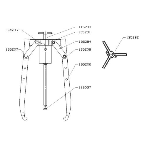 CONJUNTO EXTRACTOR HIDRÁULICO DE PATAS OSCILANTES COMPLETO FORZA SERIE 3300H