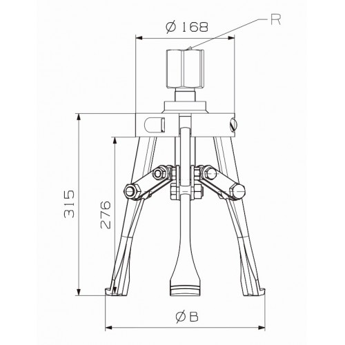 CONJUNTO HIDRÁULICO DE INTERIORES PARTE MECÁNICA FORZA SERIE 4708H DE 3 PATAS