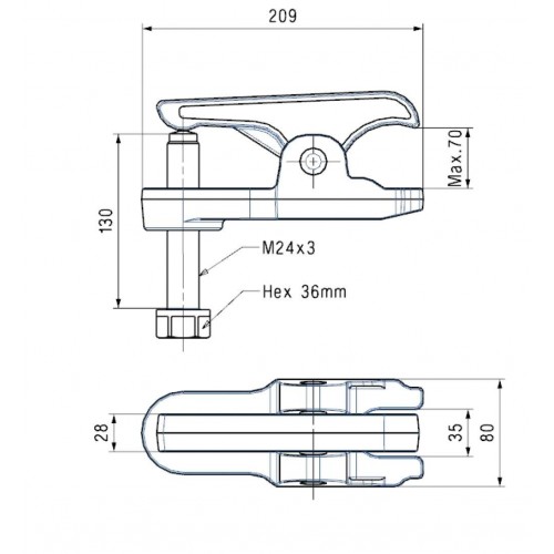 EXTRACTOR DE RÓTULAS DE PALANCA FORZA