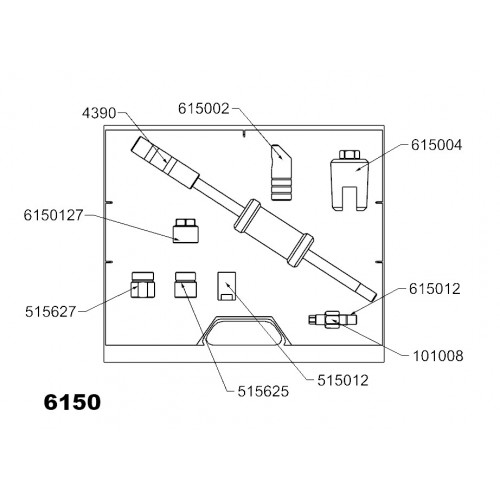 JUEGO FORZA PARA INYECTORES CON ADAPTADORES DE ROSCADO SERIE 6150