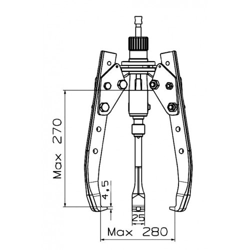 EXTRACTOR HIDRÁULICO FORZA AUTOCENTRANTE CON HUSILLO COMPACTO SERIE 7312ALTH