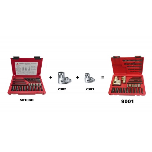 SERIE 9001 JUEGO DE EXTRACTORES DE ESPARRAGOS Y TORNILLOS ROTOS