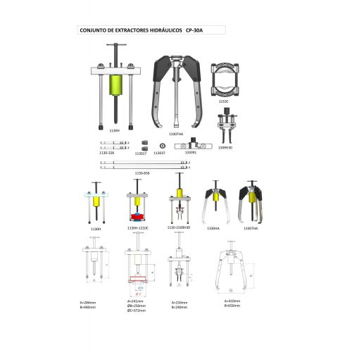 CONJUNTO EXTRACTOR HIDRÁULICO COMPLETO FORZA SERIE CPA