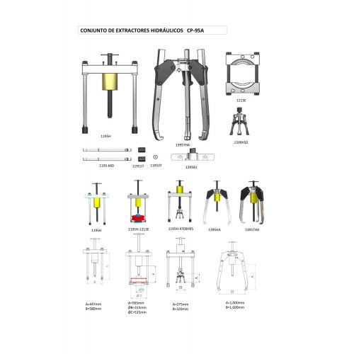 CONJUNTO EXTRACTOR HIDRÁULICO COMPLETO FORZA SERIE CPA