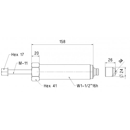 HUSILLO HIDRÁULICO 12 TON