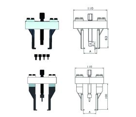 EXTRACTOR DE RODAMIENTOS DE ALTERNADOR FORZA EN ESTUCHE