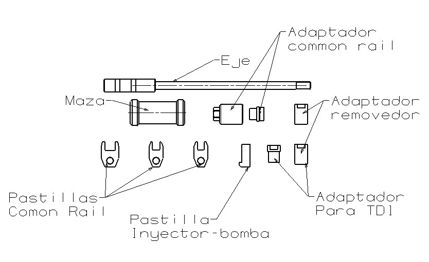 JUEGO FORZA PARA INYECTORES 5150 CON BARRA Y PUENTE