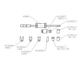JUEGOS FORZA PARA INYECTORES CON ADAPTADORES ROSCADOS