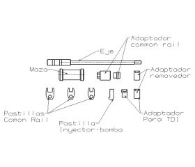 JUEGO FORZA PARA INYECTORES 5150 CON BARRA Y PUENTE