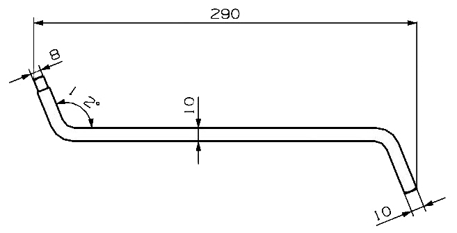 LLAVE CUADRADA  DOBLE FORZA PARA TAPONES DE ACEITE