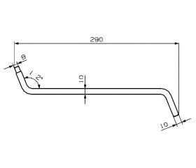 LLAVE CUADRADA  DOBLE FORZA PARA TAPONES DE ACEITE