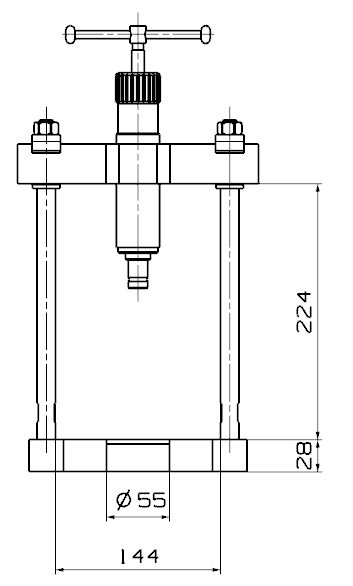 PUENTE HIDRÁULICO FORZA PARA EXTRAER BULONES O SILENT-BLOCKS