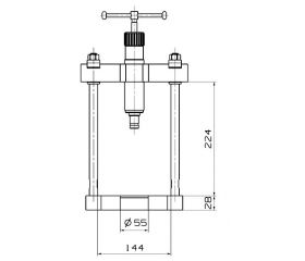 PUENTE HIDRÁULICO FORZA PARA EXTRAER BULONES O SILENT-BLOCKS