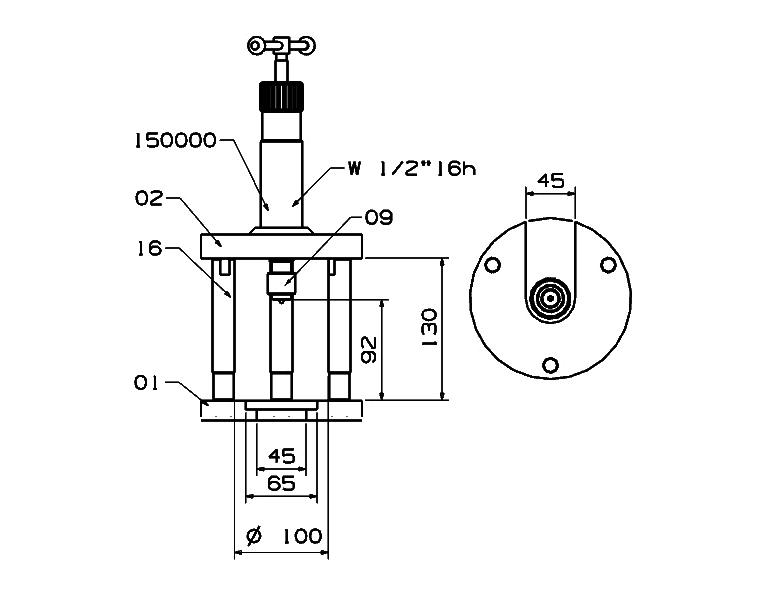 EXTRACTOR HIDRÁULICO DE RÓTULAS FORZA PARA CAMIONES