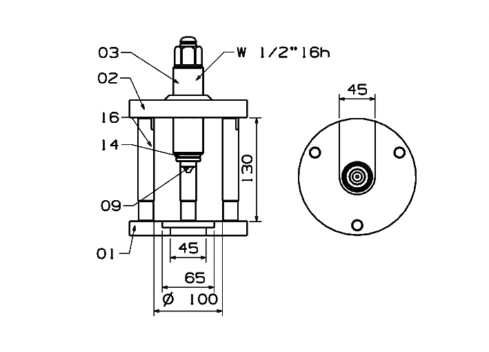 EXTRACTOR MECÁNICO DE RÓTULAS FORZA PARA CAMIONES