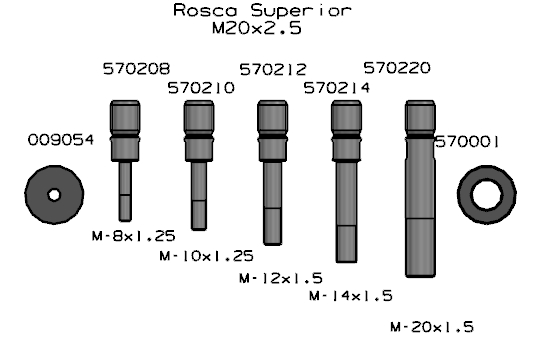 JUEGO DE TORNILLOS Y ARANDELA PARA CILINDRO HIDRÁULICO