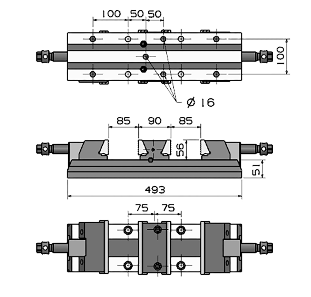 MORDAZA FORZA DOBLE PARA CUBOS SERIE 60D