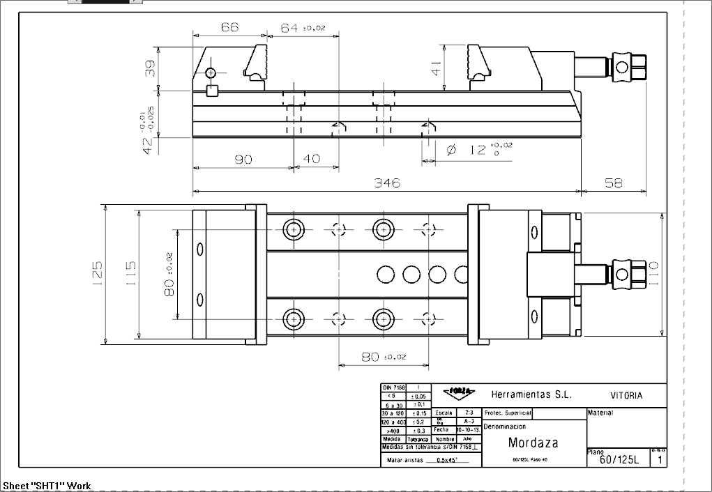 MORDAZA FORZA MODULAR P=40 125X130