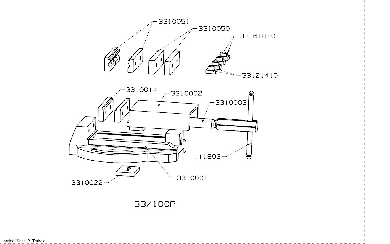 MORDAZA DE TALADRO PROFESIONAL FORZA SERIE 33P
