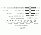 JUEGO EXTRACTORES DE TORNILLOS ROTOS FORZA CON BROCAS IZQUIERDAS Y GUÍAS SERIE 5010KI