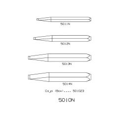 JUEGO DE 4 EXTRACTORES DE TORNILLOS ROTOS FORZA MACHOS DE PERFIL CUADRADO SERIE 5010N
