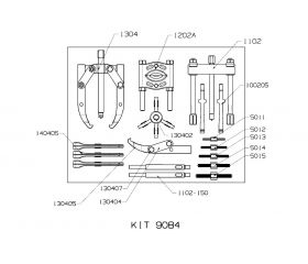 JUEGO DE EXTRACTORES FORZA DE 4 TONELADAS